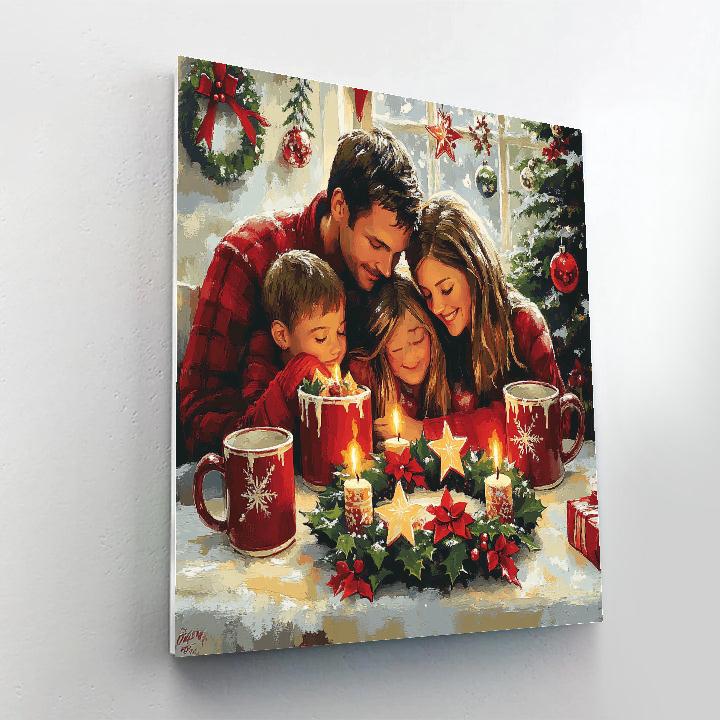 Morning Around The Advent Wreath Paint by numbers art