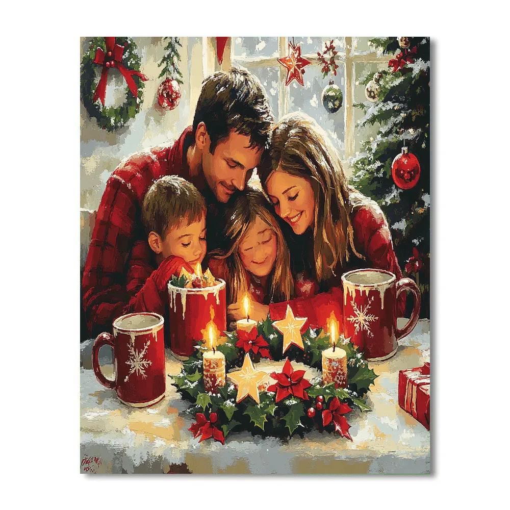 Morning Around The Advent Wreath Paint by numbers art