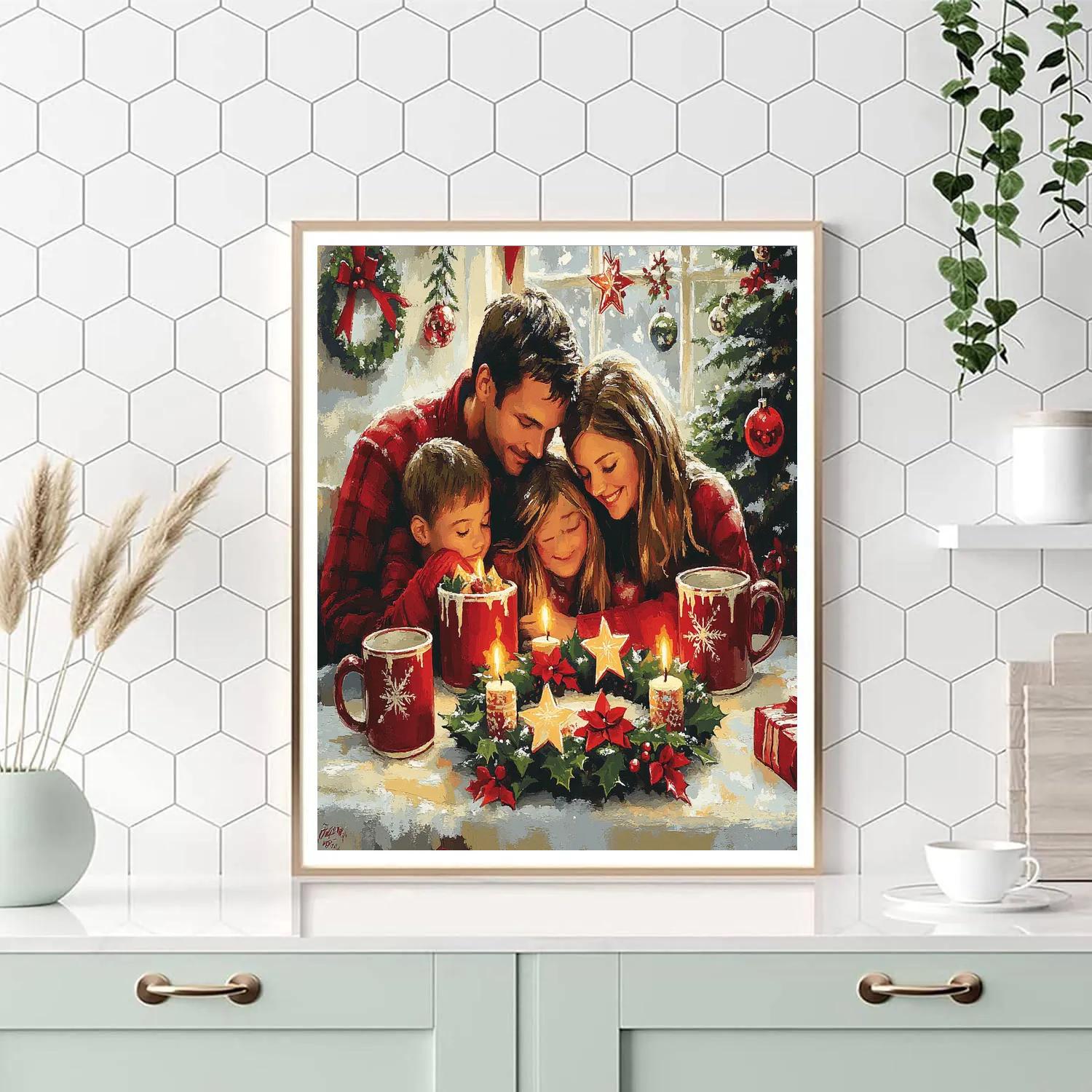Morning Around The Advent Wreath Paint by numbers art