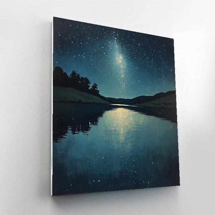 Homer Dodge Martin Inspired Lake With Reflected Galaxy Paint by numbers kits