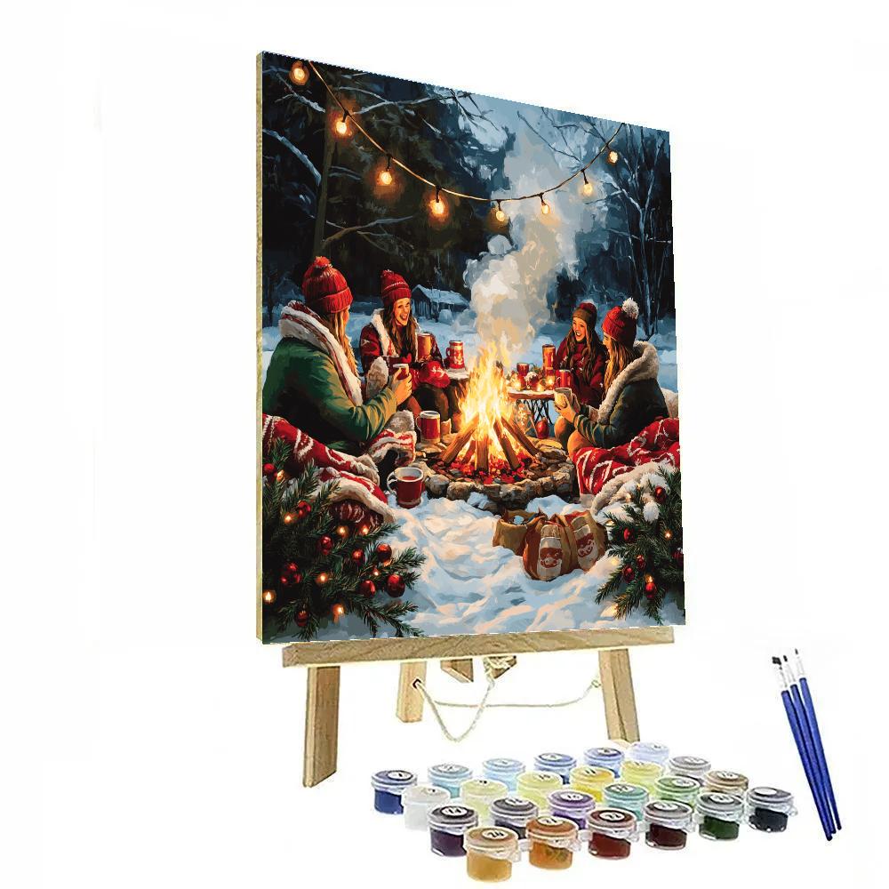 Backyard Bonfire Carols Paint by numbers art