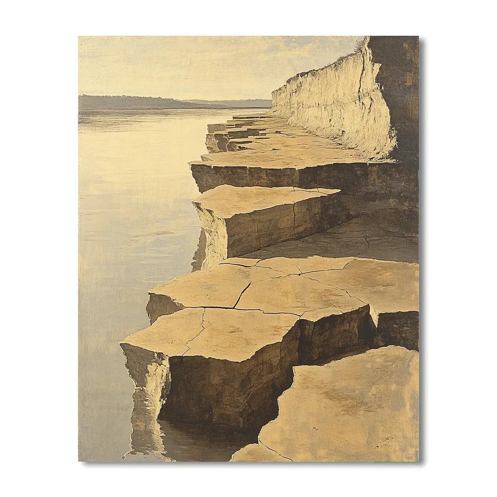 Leonardo Da Vinci Inspired Riverbank Clay Erosion Painting by numbers kit