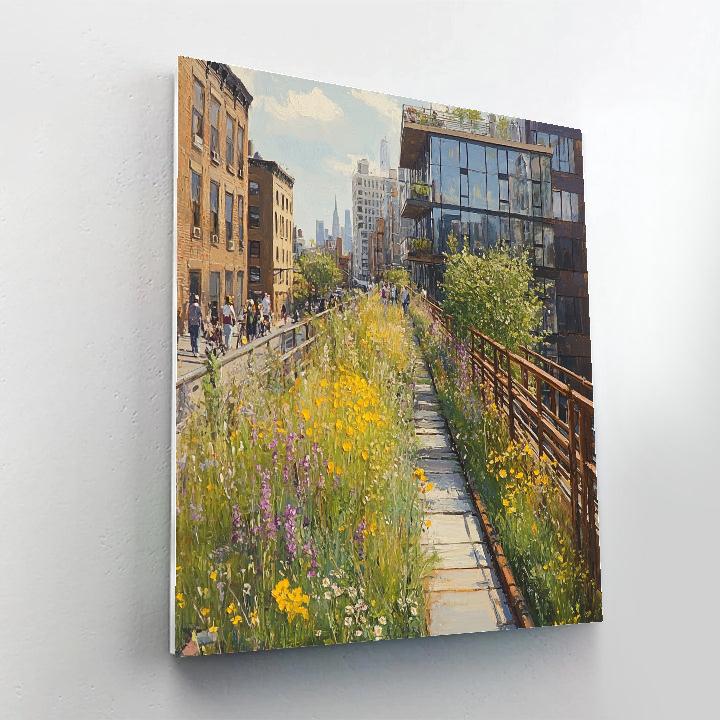 High Line Garden Path New York City United States paint by numbers