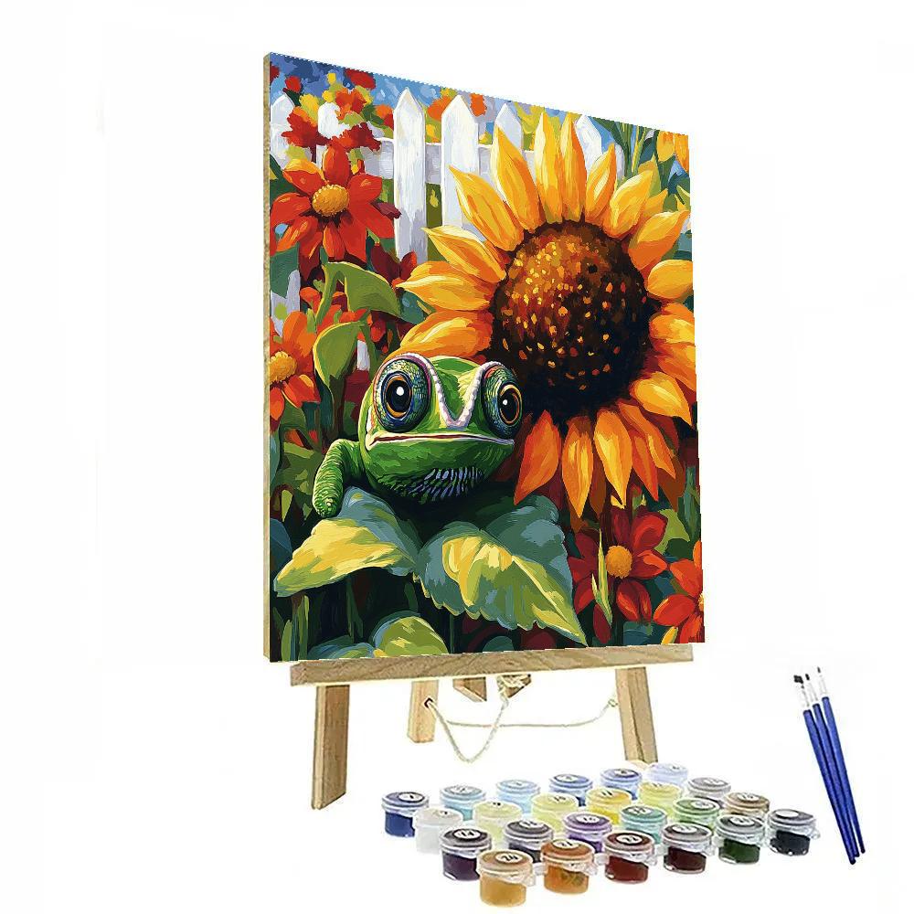 Pascal Garden Hide And Seek - Disney Inspired DIY paint by numbers