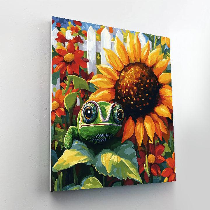 Pascal Garden Hide And Seek - Disney Inspired DIY paint by numbers