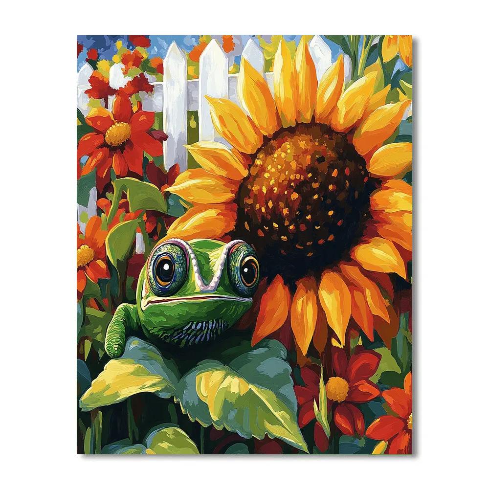 Pascal Garden Hide And Seek - Disney Inspired DIY paint by numbers