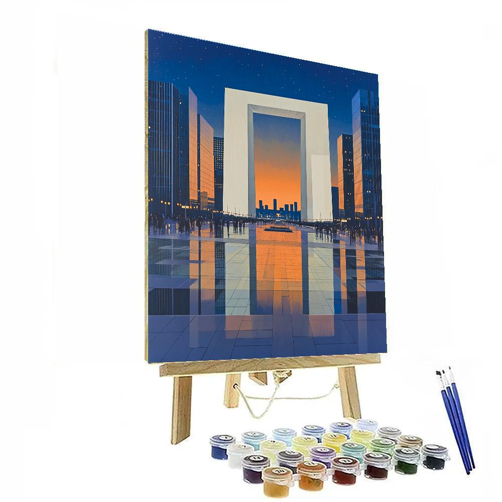 La Defense Grande Arche Axis Paris France Painting by numbers kit