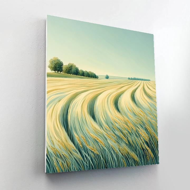 Claude Monet Inspired Soft Breeze Over Barley Field Paint by numbers art