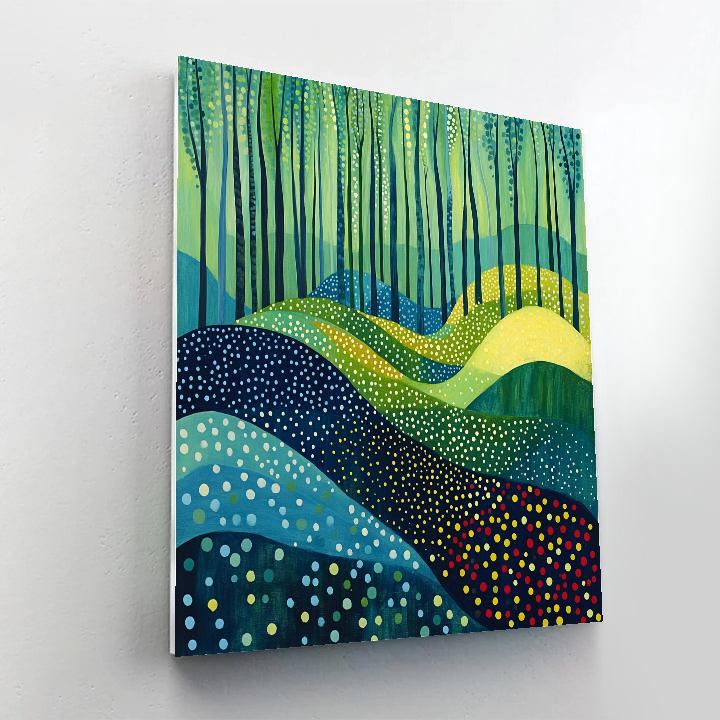 Yayoi Kusama Inspired Forest Of Breathing Patterns DIY paint by numbers