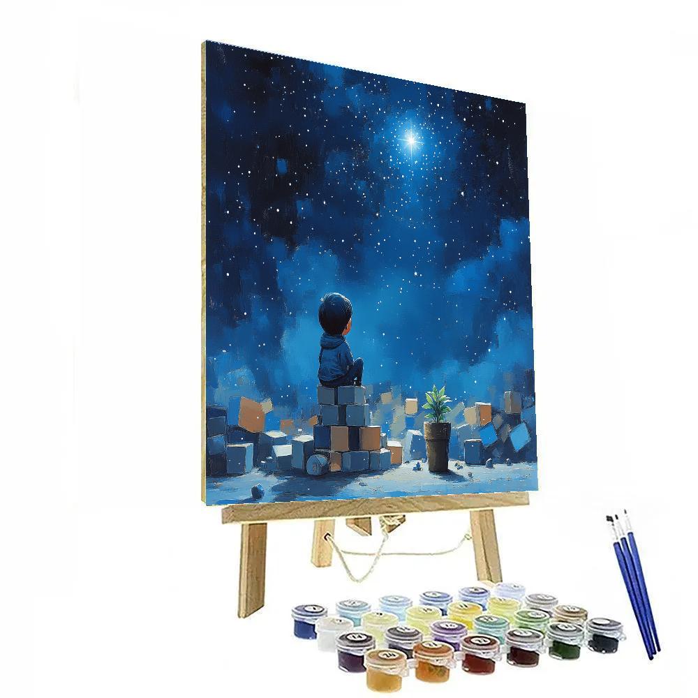 Wall E Starry Trash Planet Quiet - Disney Inspired Paint by numbers kits