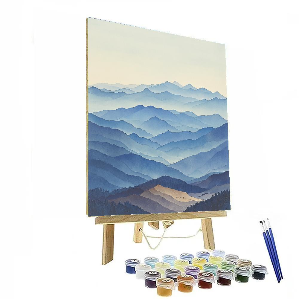 Leonardo Da Vinci Inspired Tectonic Ridge Panorama painting number kit