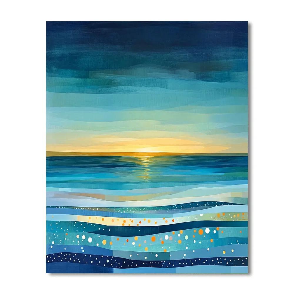 Yayoi Kusama Inspired Ocean Of Dissolving Horizons Paint by numbers kits