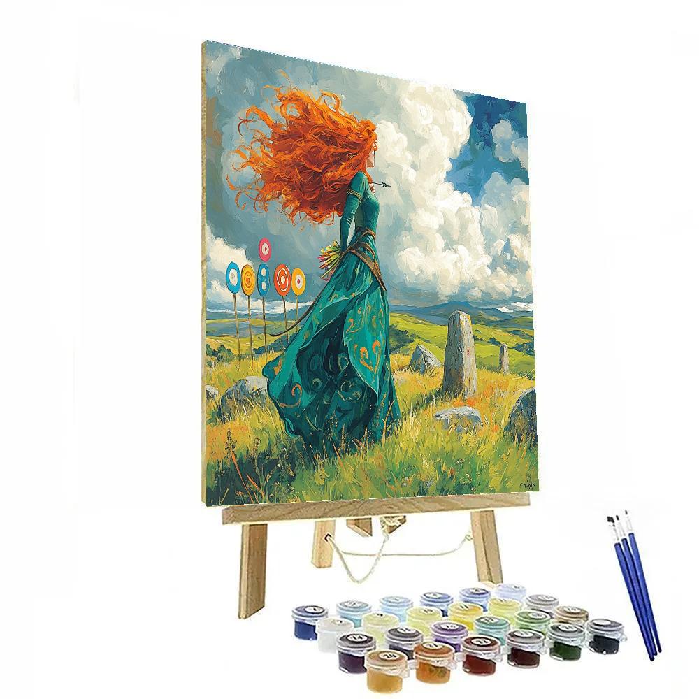 Merida Highland Archery Challenge - Disney Inspired paint by number