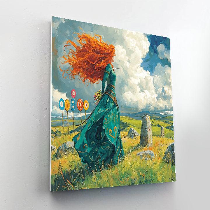Merida Highland Archery Challenge - Disney Inspired paint by number