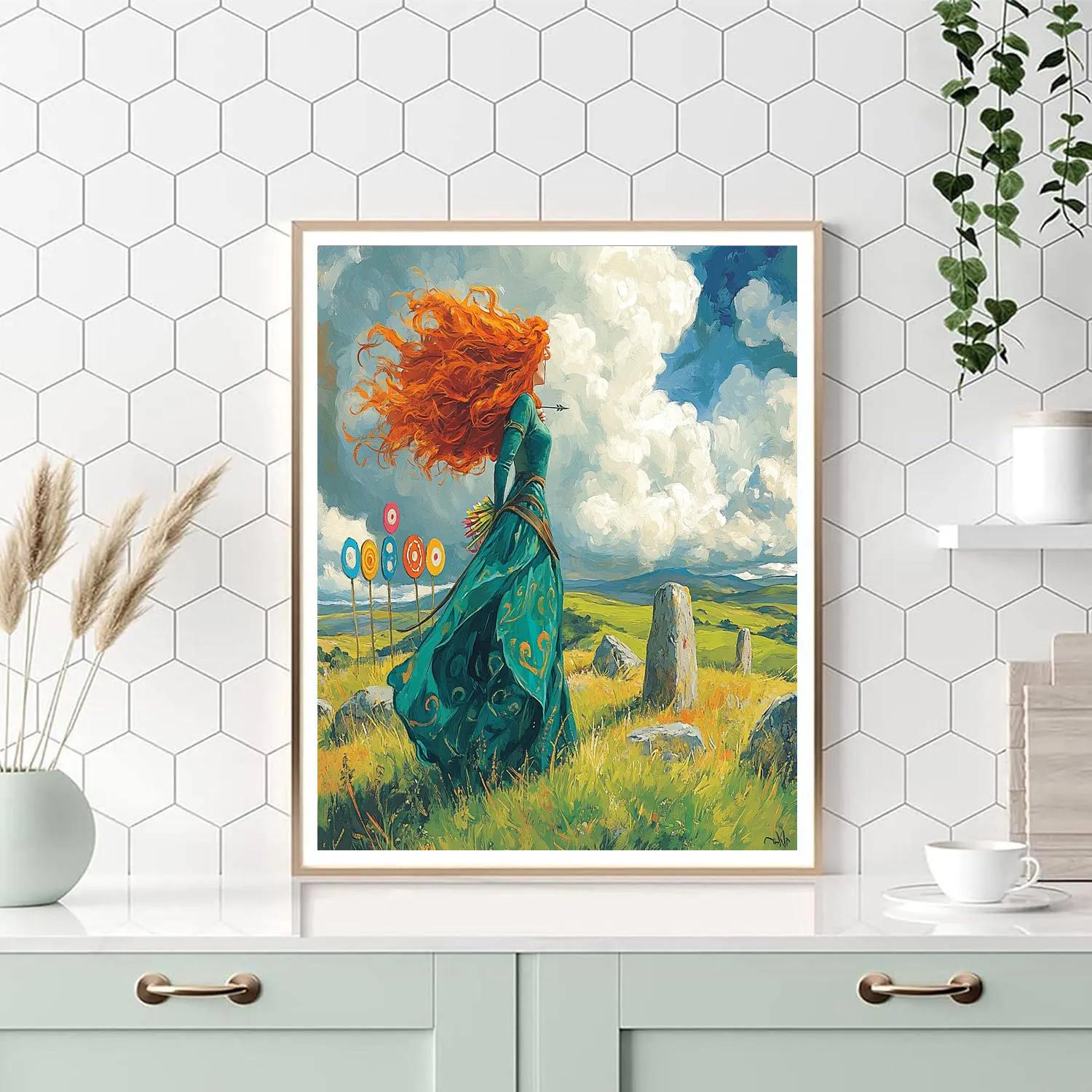 Merida Highland Archery Challenge - Disney Inspired paint by number
