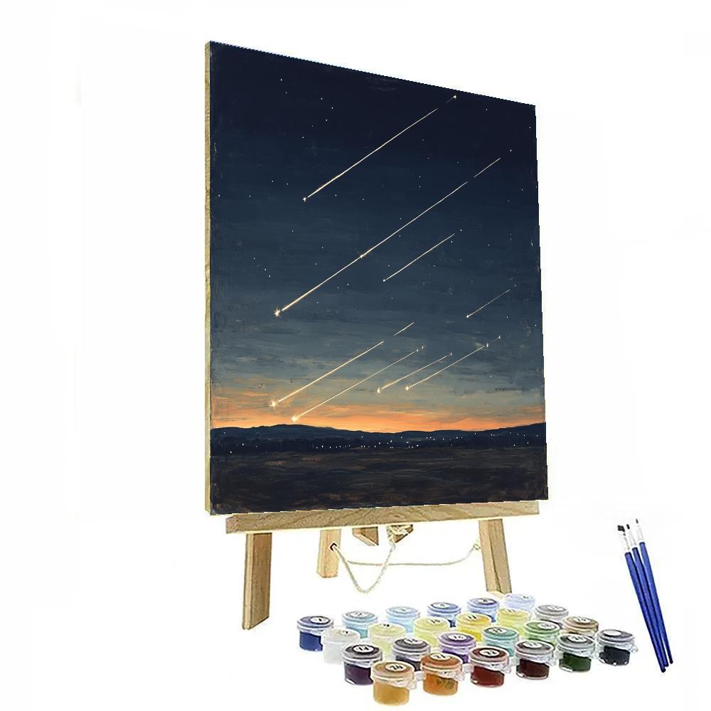 Leonardo Da Vinci Inspired Meteor Shower Lines Painting by numbers kit