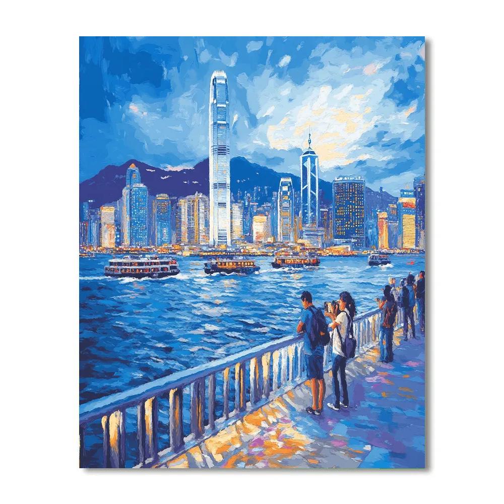 Tsim Sha Tsui Promenade Harborline Hong Kong China DIY paint by numbers