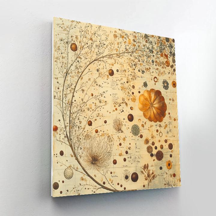 Leonardo Da Vinci Inspired Orchard Seed Dispersal DIY paint by numbers