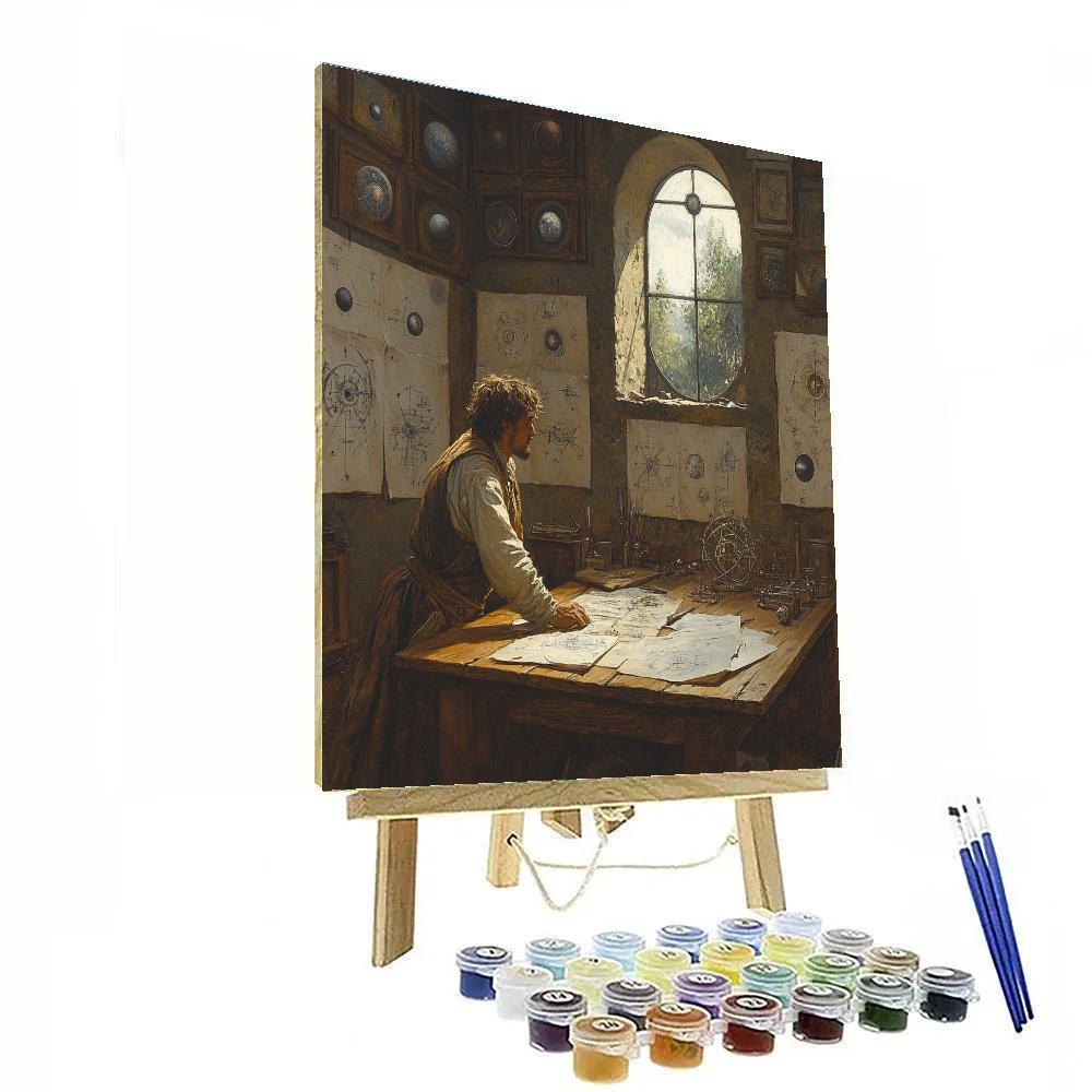 Leonardo Da Vinci Inspired Planetary Inventors Workshop paint by numbers