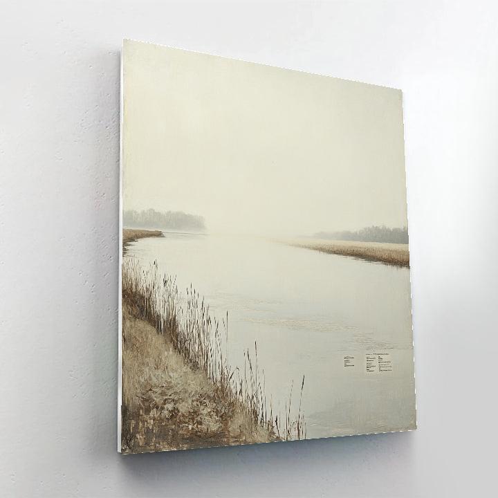 Leonardo Da Vinci Inspired River Fog Horizon painting number kit