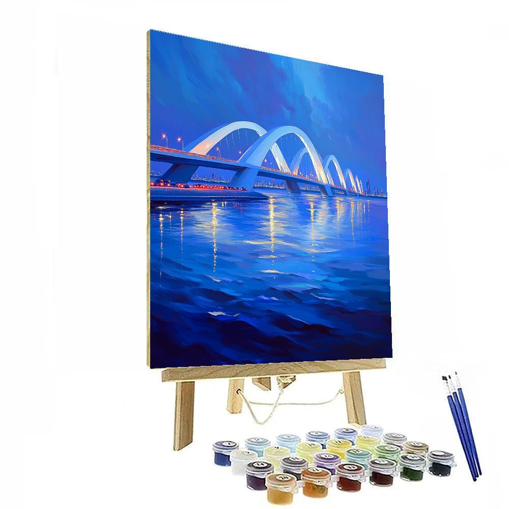 Sheikh Zayed Bridge Curve Abu Dhabi United Arab Emirates DIY paint by numbers