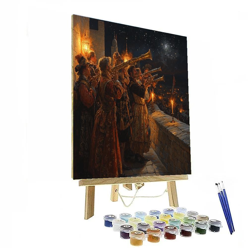 Rembrandt Inspired Night Watch Of Stargazers paint by number
