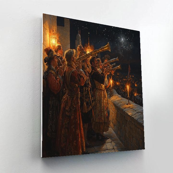 Rembrandt Inspired Night Watch Of Stargazers paint by number