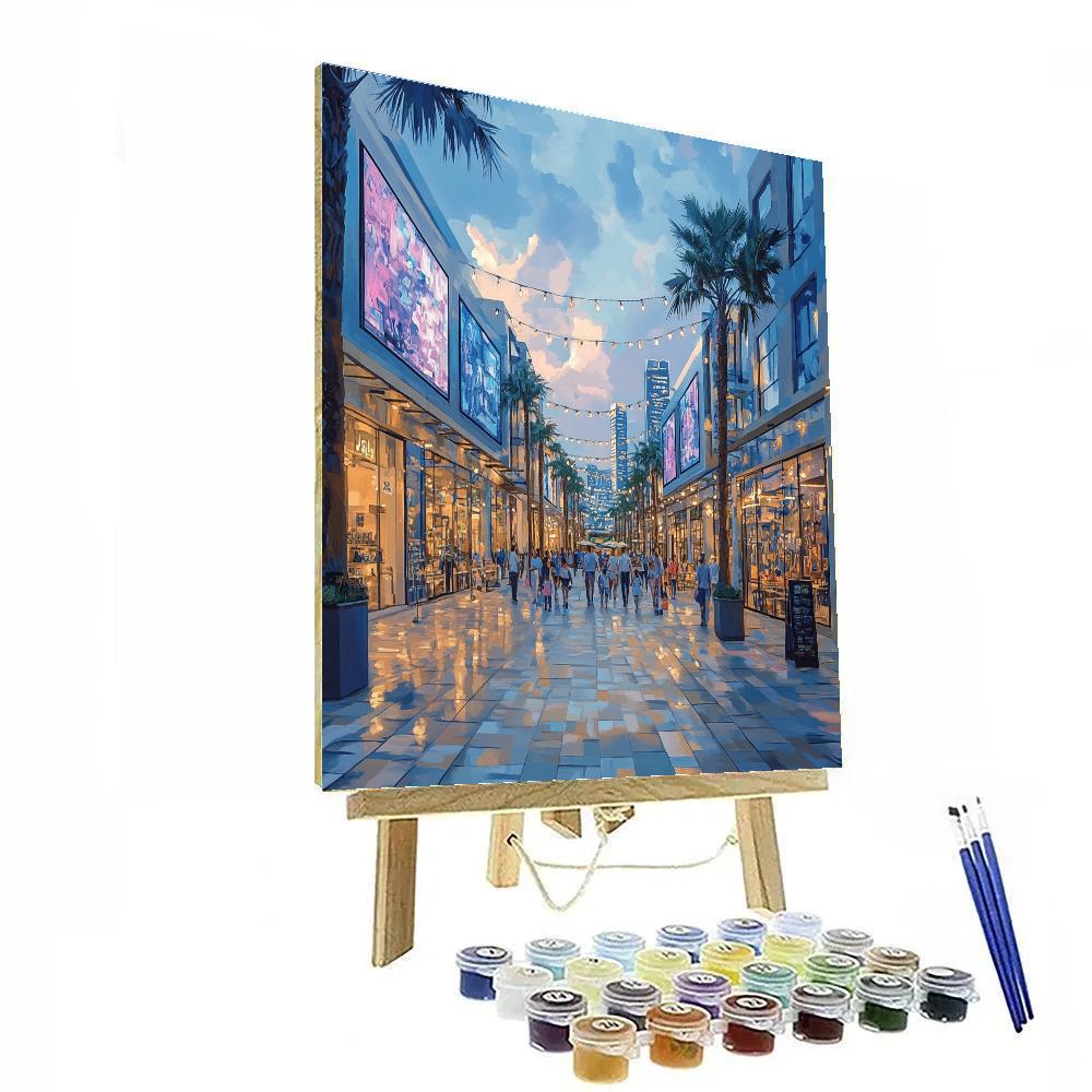 City Walk Pedestrian Boulevard Dubai United Arab Emirates paint by number