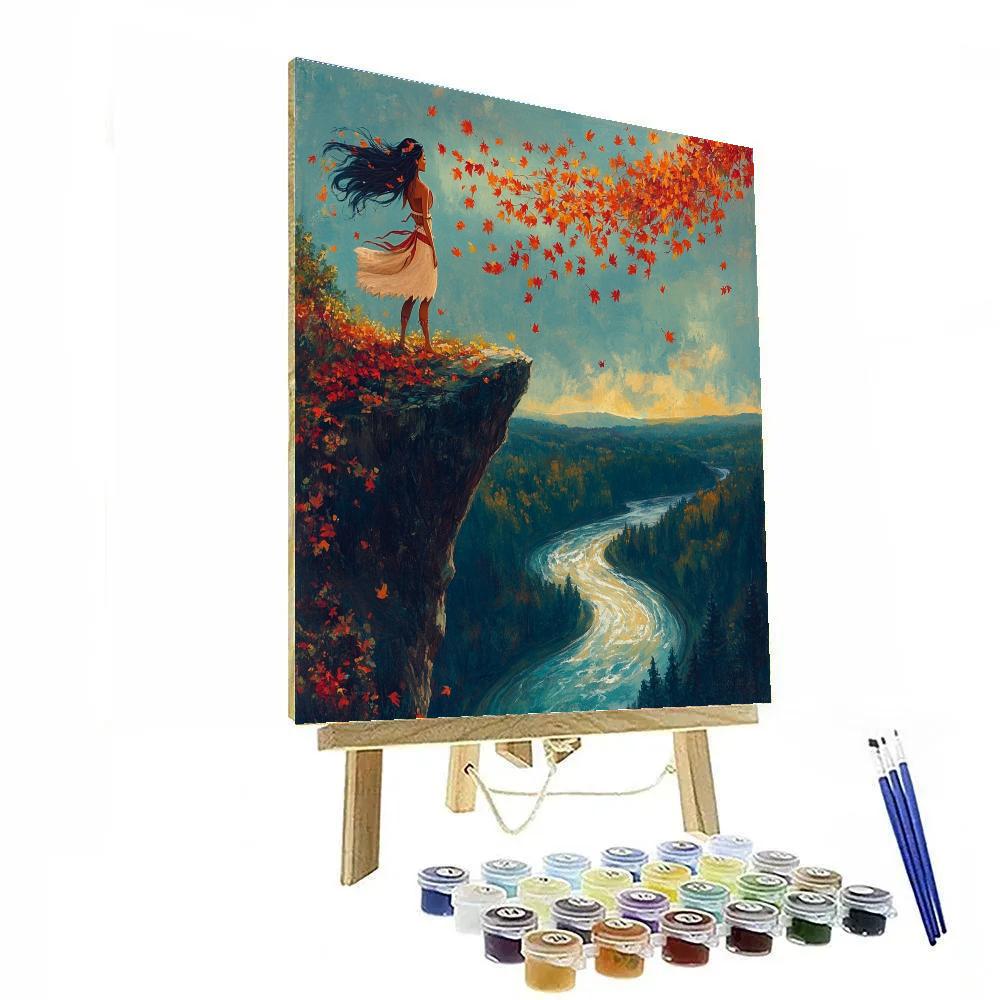 Pocahontas River Cliff Breeze - Disney Inspired painting number kit