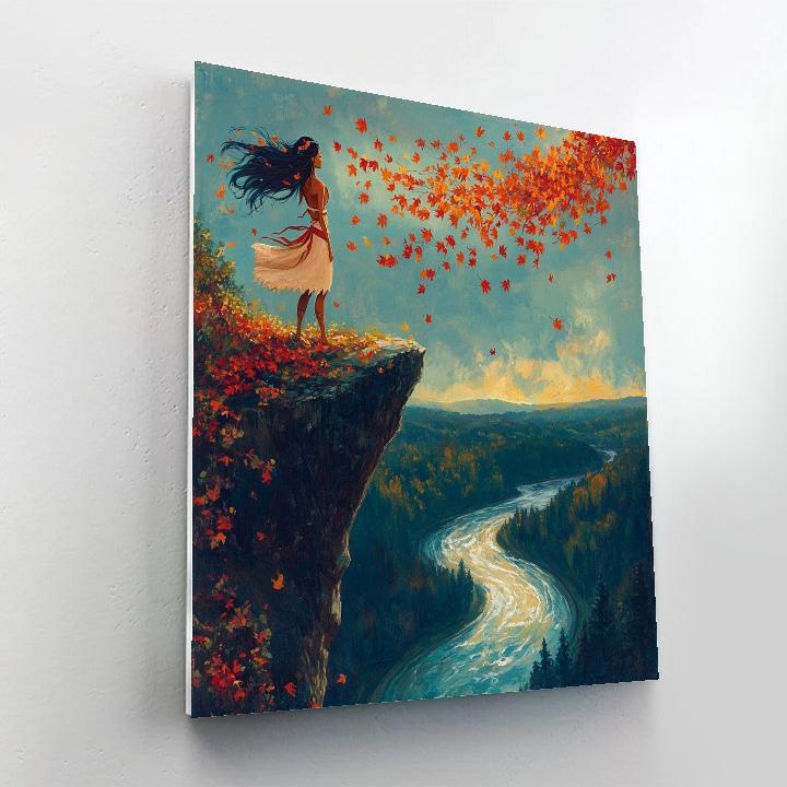 Pocahontas River Cliff Breeze - Disney Inspired painting number kit
