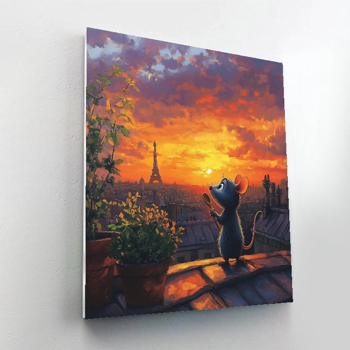 Remy Rooftop Cooking Dream - Disney Inspired Painting by numbers kit