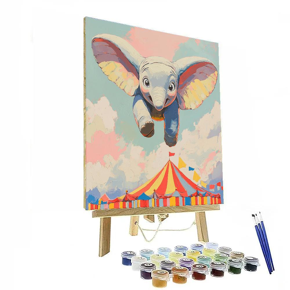 Dumbo Circus Tent Sky Soar - Disney Inspired paint by numbers