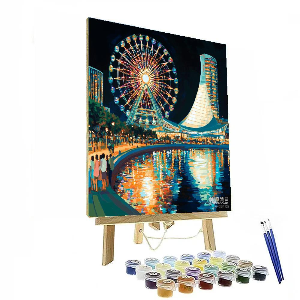 Yokohama Minato Mirai Ferris Wheel Yokohama Japan DIY paint by numbers