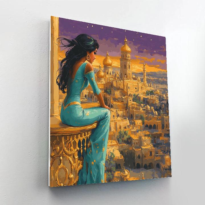Jasmine Agrabah Palace Rooftop - Disney Inspired Numbered painting kits