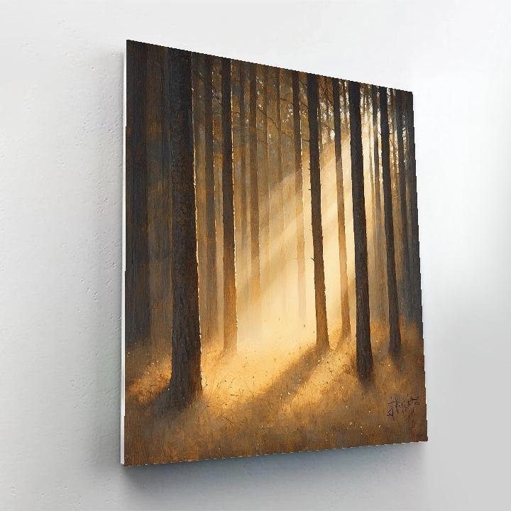 Leonardo Da Vinci Inspired Orchard Light Shafts At Dawn Painting by numbers kit