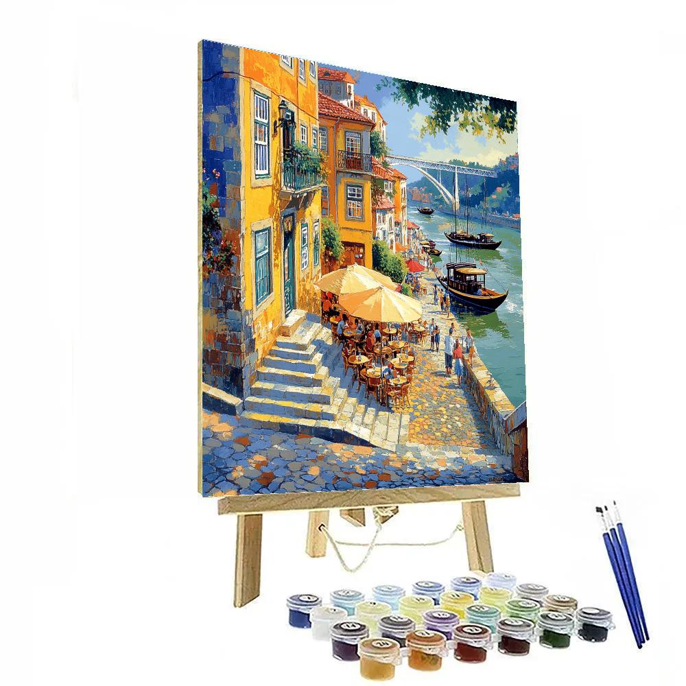 Porto Ribeira Riverside Embankment Porto Portugal paint by number