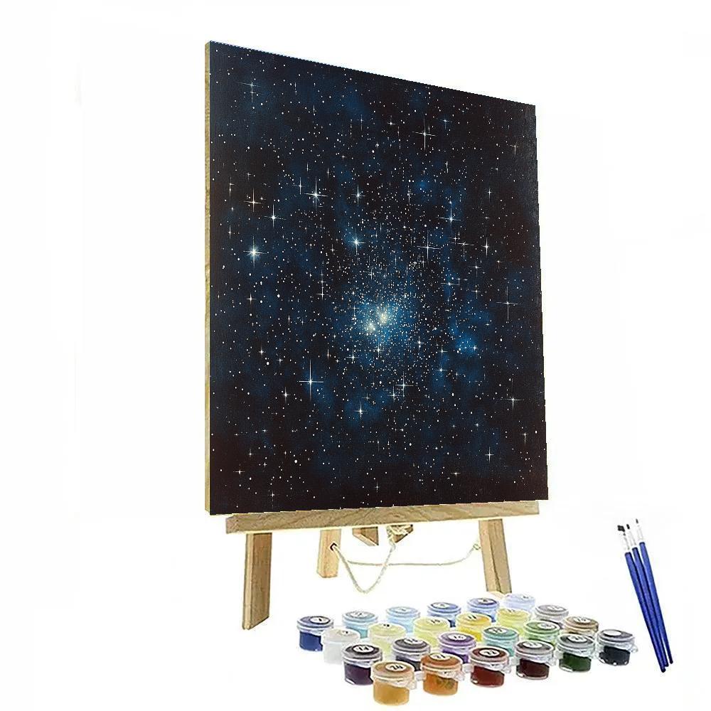 Leonardo Da Vinci Inspired Star Cluster Cartography painting number kit