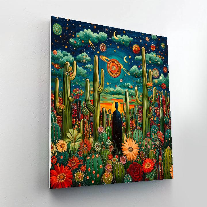 Frida Kahlo Inspired Cosmic Garden Of Cacti Paint by numbers kits