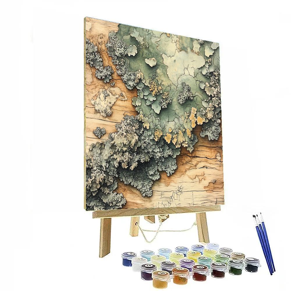 Leonardo Da Vinci Inspired Orchard Lichen Constellations paint by number
