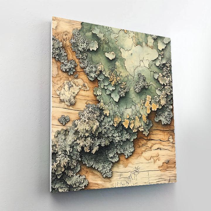 Leonardo Da Vinci Inspired Orchard Lichen Constellations paint by number