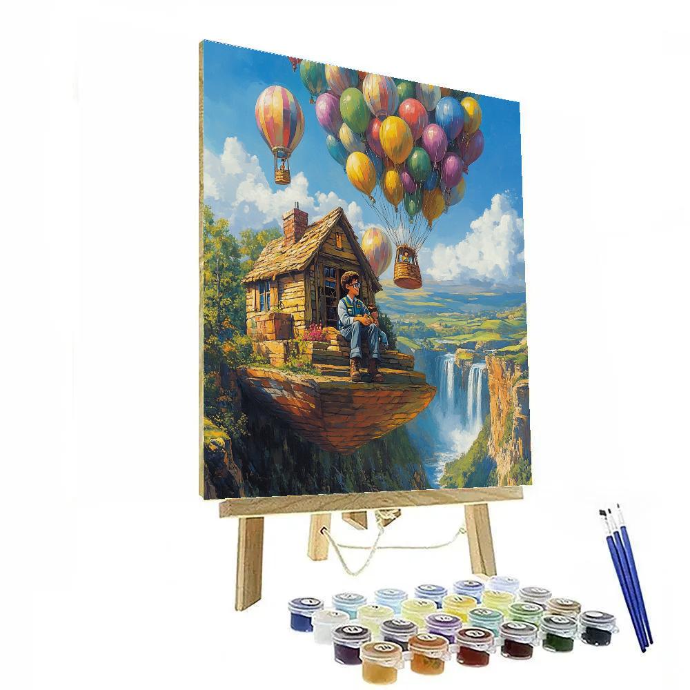 Carl And Russell Balloon House Lookout - Disney Inspired Numbered painting kits