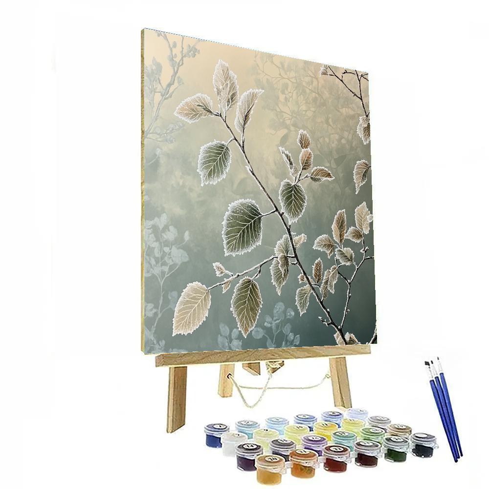 Leonardo Da Vinci Inspired Orchard Frost Filigree Paint by numbers art