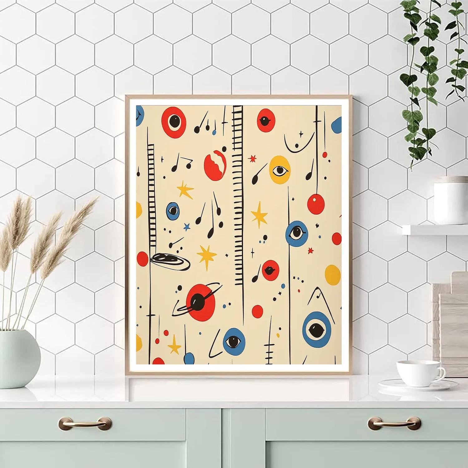 Joan Miro Inspired Singing Planets Carnival Numbered painting kits