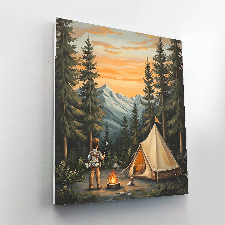 Russell Wilderness Explorer Forest Camp - Disney Inspired Painting by numbers kit