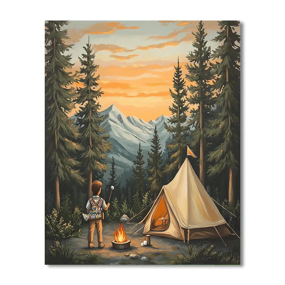 Russell Wilderness Explorer Forest Camp - Disney Inspired Painting by numbers kit