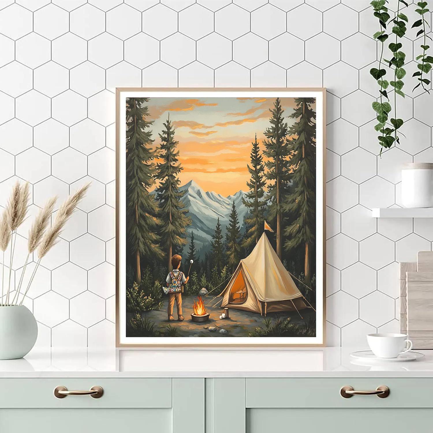 Russell Wilderness Explorer Forest Camp - Disney Inspired Painting by numbers kit