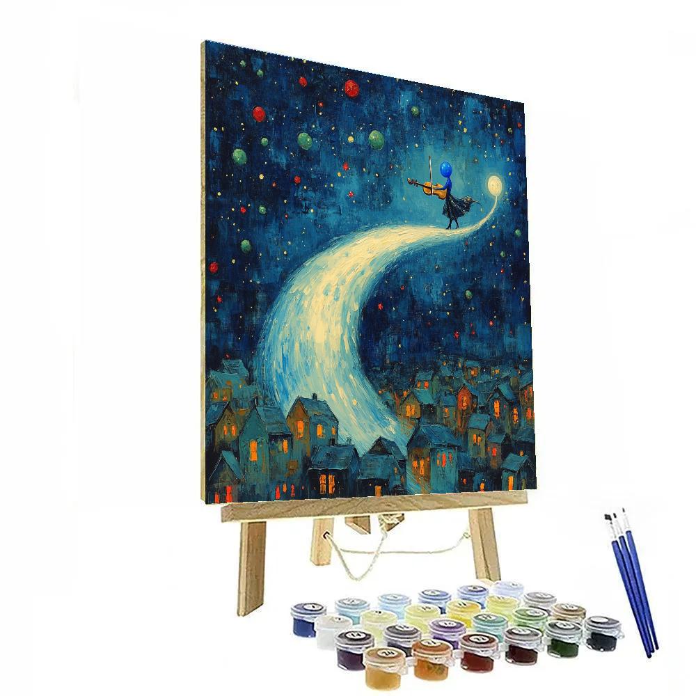 Marc Chagall Inspired Violinist On A Comet Tail Paint by numbers art