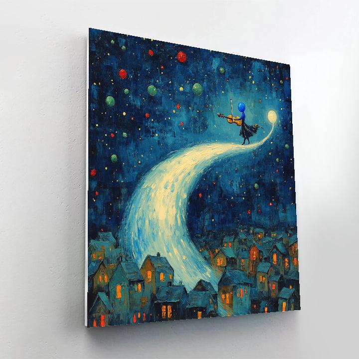 Marc Chagall Inspired Violinist On A Comet Tail Paint by numbers art