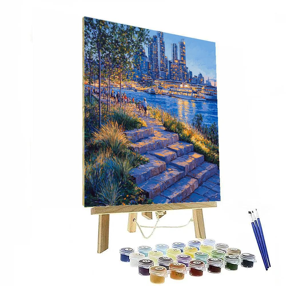 Sydney Barangaroo Reserve Harbour Edge Sydney Australia Numbered painting kits