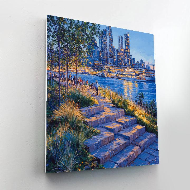 Sydney Barangaroo Reserve Harbour Edge Sydney Australia Numbered painting kits